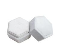 UXvohkudg Velvet Hexagon Double Ring Jewelry Box | Multicolor 5x4.5 cm: Proposal Anniversary Engagement Wedding Birthday