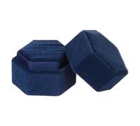 UXvohkudg Velvet Hexagon Double Ring Jewelry Box | Multicolor 5x4.5 cm: Proposal Anniversary Engagement Wedding Birthday