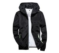 uxxnjfg Giacca da Uomo Bomber Impermeabile Leggero Vestiti Inverno Uomo da Lavoro Casual Softshell Jacket Antipioggia Abbigliamento Mezza Stagione Trekking I Miei Ordini Giubbotto Nero 7XL