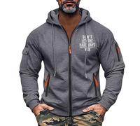uxxnjfg Giacca Invernale Uomo da Lavoro Felpa Uomo con Cappuccio con Zip Taglie Forti Autunno Felpe Pullover Pile Cotone Primaverile Giacca Trekking Running Abbigliamento(Grigio Scuro,M)