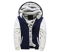 uxxnjfg Giacca Invernale Uomo da Lavoro Felpa Uomo con Cappuccio con Zip Taglie Forti Autunno Felpe Pullover Pesante Casual Primaverile Giacca Trekking Running Abbigliamento(Blu,4XL)
