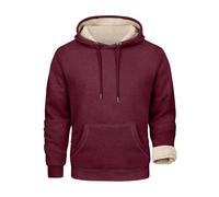 uxxnjfg Giacca Invernale Uomo da Lavoro Felpa Uomo con Cappuccio Taglie Forti Autunno Felpe Giacca Casual Cotone Primaverile Pullover Trekking Running Abbigliamento(Vino,XL)