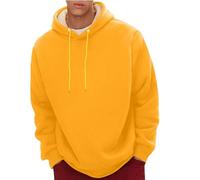 uxxnjfg Giacca Invernale Uomo da Lavoro Felpa Uomo con Cappuccio Taglie Forti Autunno Felpe Giacca Cotone Leggera Primaverile Pullover Trekking Running Sweatshirt(Giallo,3XL)