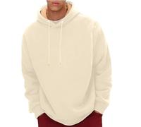 uxxnjfg Giacca Invernale Uomo da Lavoro Felpa Uomo con Cappuccio Taglie Forti Autunno Felpe Pullover Imbottita Casual Primaverile Giacca Trekking Running Sweatshirt(Beige,M)