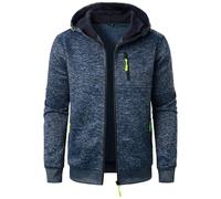 uxxnjfg Giacca Invernale Uomo da Lavoro Felpa Uomo con Cappuccio Taglie Forti con Zip Autunno Felpe Pullover Termica Leggera Primaverile Giacca Running Trekking Abbigliamento(Marina,M)