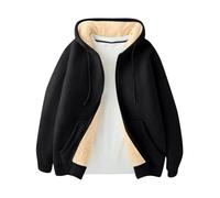 uxxnjfg Giacca Invernale Uomo da Lavoro Felpa Uomo con Cappuccio Taglie Forti con Zip Primaverile Felpe Giacca Cotone Elegante Autunno Pullover Running Trekking Abbigliamento(Nero,XXL)