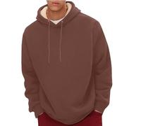 uxxnjfg Giubbotto Invernale Uomo da Lavoro Felpa Uomo con Cappuccio Taglie Forti Autunno Felpe Giacca Casual Pile Primaverile Pullover Trekking Running Abbigliamento(Marrone,M)
