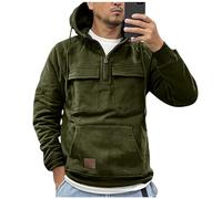 uxxnjfg Maglione Uomo Invernale da Lavoro Felpa Uomo con Cappuccio Taglie Forti Autunno Felpe Pullover Casual Leggera Primaverile Giacca Trekking Running Abbigliamento(Verde,3XL)