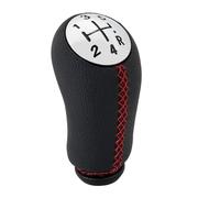 UYAERWA Auto Leva Stick Shifter Head Copri-pulsante Joystick Per Auto, Accessori Per Interni Auto, Pomello Del Cambio, Leva Del Cambio Con Testa, Maniglia Per RENAULT,(Chrome Red line)