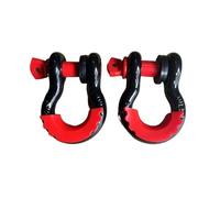 UYCHYTQR 3/4 "D-Ring Grillo 62832lbs Break Strength Bow Grillles con Isolatore E Rondelle per Jeep off-Road Vehicle Copertura per Gancio Traino(Nero)