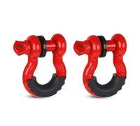 UYCHYTQR 3/4 "D-Ring Grillo 62832lbs Break Strength Bow Grillles con Isolatore E Rondelle per Jeep off-Road Vehicle Copertura per Gancio Traino(Rosso)
