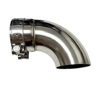 UYCHYTQR Gola della Coda Posteriore Silenziatore per Tubo di Scarico per Ricambi Auto Raccordo A Gomito in Acciaio Inox(51 mm)