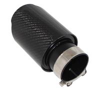 UYCHYTQR Gola della Coda Posteriore Terminale di Scarico Universale per Auto Dritto in Fibra di Carbonio Lucida(67mm-89mm)