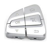 UYCHYTQR Pulsante di Controllo al Volante per Mercedes per Benz Classe C GLC W205 W253 0999050200 0999050300(Argento-Sinistra)