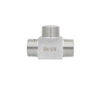 UYCUODLUY 1/8" NPT Male-Male-Male Tee 3 Ways 304 Stainless Steel Pipe Fitting Connector Splitter Block