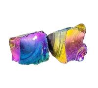 UYCUODLUY 1 Pezzo 2-4 cm 30-50 g Ossidiana Aura Pietra Grezza elettrolitica Glitterata Gemma