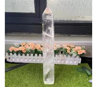 UYCUODLUY 1 Pezzo da 10-11 cm di Grandi Dimensioni, obelisco Quarzo Trasparente, Punto Bacchetta Bianco, Torre Fengshui for la Decorazione della casa