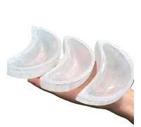 UYCUODLUY 1 Pezzo da 11-13 cm, Ciotola di Ricarica in Pietra a Mezzaluna in Selenite, Piatto Decorativo con Bordo Liscio e Curvo