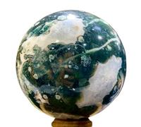 UYCUODLUY 1 Pezzo da 1100-1200 g di Agata acquatica con Sfera calcedonio Blu