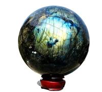 UYCUODLUY 1 Pezzo da 1500-1600 g di Sfera Labradorite, Quarzo Arcobaleno