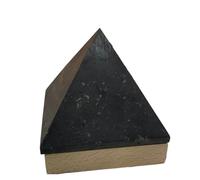 UYCUODLUY 1 Pietra preziosa Grezza a Forma di Piramide shungite da 50 mm, a Punta, Torre in Equilibrio