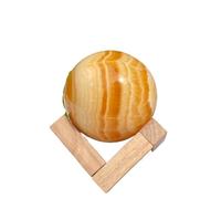 UYCUODLUY 1 Sfera di Quarzo Giallo con Fascia in Calcite Color Arancione da 4-5 cm, for Decorazioni for la casa, opere d'Arte e Regali