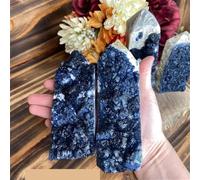 UYCUODLUY 100-200 g Ultra Raro Blueberry Fluorite Cluster Crystal Tower - Grande con Torre di Quarzo Bianco Colore Blu-Viola Scuro