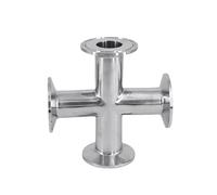 UYCUODLUY 19mm-108mm Pipe OD x 1.5"/2"/2.5"/3"/4" Tri Clamp Cross 4 Ways Splitter 304 Stainless Fitting Beer Wine(108mm OD K119mm)