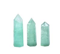 UYCUODLUY 1PC Green Fluorite Crystal Point Hexagonal Column Ornament Magic Repair Wand Home Decoration Ornaments (Size : 70-80mm)