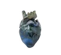 UYCUODLUY Amethyst Crystal Heart Carving, Handcrafted Raw Stone Figurine for Love, And 6A(Labradorite)
