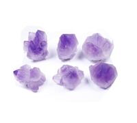 UYCUODLUY Amethyst Raw Crystals Rough Stones Bulk Gemstones for Tumbling, Cabbing, Fountain, Decoration, Polishing, Wire Wrapping,30-40mm-500g