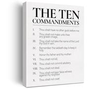 UYCUODLUY Beautiful Ten Commandments Canvas Wall-Art, Christian Religious Scripture Print, Home Decor for Bedroom, Living Room and Gift Purpose(Unframed,08x12inch(20x30cm))