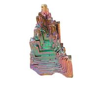 UYCUODLUY Bismuth Crystal Irregular Stone Rainbow Aura Quartz Cluster Collection Wicca Rock Decoration Science Classroom Specimens,150~180g