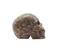 UYCUODLUY Crystal Skulls Que Sera Stone Llanite Hand Carved Gemstone Collectible Fine Art Sculpture Home Decor Halloween