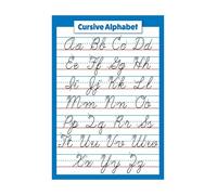 UYCUODLUY Cursive Alphabet Writing Poster - Reusable Dry-Erase Chart with Stroke Guides, Classroom & Homeschool Teaching Tool for Handwriting Practice (Framed,08x12inch(20x30cm))