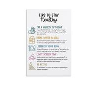 UYCUODLUY Daily Wellness Motivation Poster, Uplifting Messages Canvas Print for Therapy Office Decor, Classroom, Study Room or Library(Framed,08x12inch(20x30cm))