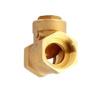 UYCUODLUY Hardware 1/2" 3/4" 1" 1-1/4" 1-1/2" 2" BSP Female Thread Brass Swing Check Valve One Way Non-Return for Water Home Garden Pipe Joint(1.25 BSP L-65mm 390g)