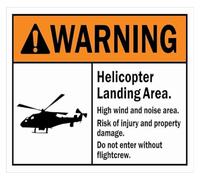 UYCUODLUY Helipad Danger Keep Clear Metal Tin Sign 12x8 Inch