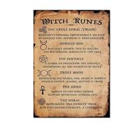 UYCUODLUY Kitchen Witch Art Poster, Funny and Witty Canvas Painting, Frameless Wall Decor for Home, Gift for Women, Pagan & Witchery Themed Room Decoration(Framed,12X18inch(30X45cm))