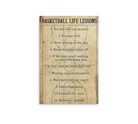 UYCUODLUY Minimalist Basketball Poster - Life Lessons in the Game, Modern Typography Art for Fans, Clean Home Office or Bedroom Decor, Gift Idea (Unframed,16x24inch(40x60cm))
