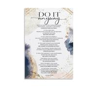 UYCUODLUY Modern Scripture Art Print - The “Do It Anyway” Poem on Canvas, Inspirational Christian Decor for a Stylish Living Room or Den(Unframed,08x12inch(20x30cm))