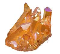 UYCUODLUY Orange Aura Quartz Crystal vug Titanium Bismuth Silicon Cluster Rainbow Ornaments