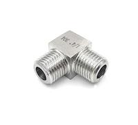 UYCUODLUY Plumbing Tools Right Angle Conversion High Pressure 1/8" 1/4" 3/8" 1/2" NPT Male 90 Degree Pipe Fitting 304 Stainless Steel Water Gas Oil 5pcs (Thread Specification : 1/4")
