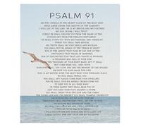 UYCUODLUY Psalm 91 Christian Wall Decor, Featuring “The Secret Place” Verse, Uplifting Canvas Art for Bedroom, Office, and Prayer Room Walls(Framed,12x18inch(30x45cm))
