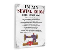 UYCUODLUY Quilting and Sewing Gift - Sewing Room Sign Retro Wall Art, Hanging Decor for Craft Room Embroidery Lover Farmhouse Style(Unframed,08x12inch(20x30cm))