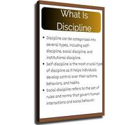 UYCUODLUY Self Discipline Guide Motivational Poster Personal Growth Mindset Wall-Art for Home Office Gym Bedroom(Unframed,16x24inch(40x60cm))