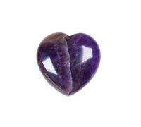 UYCUODLUY Various Materials Gemstones Rose Quartz Crystals Love Heart Shaped Amethyst Home Decoration (Color : Amethyst)