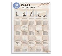 UYCUODLUY Wall Workout 30 Day Challenge Canvas Poster Push Up Pull Up Core Exercise Chart Wall Decor Living Room Bedroom Home Gym(Framed,16x24inch(40x60cm))