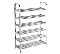 UYDJAKX - Scarpiera in acciaio inox a 3/6 ripiani, espandibile e impilabile, soluzione di archiviazione per studenti, dormitori, ingresso e casa, resistente ed elegante