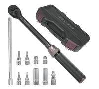 UYECOVE Chiave dinamometrica 3/8", 5-60Nm, Precisione ±3% chiave dinamometrica moto, 11Pieces chiave dinamometrica bici con 25cm estensione, giunto universale, prese candela magnetica
